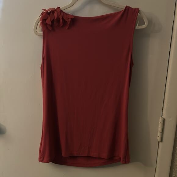 Ann Klein Women’s Pink Floral Short Sleeve Blouse L Work Office Casual Fairycore - Picture 5 of 9